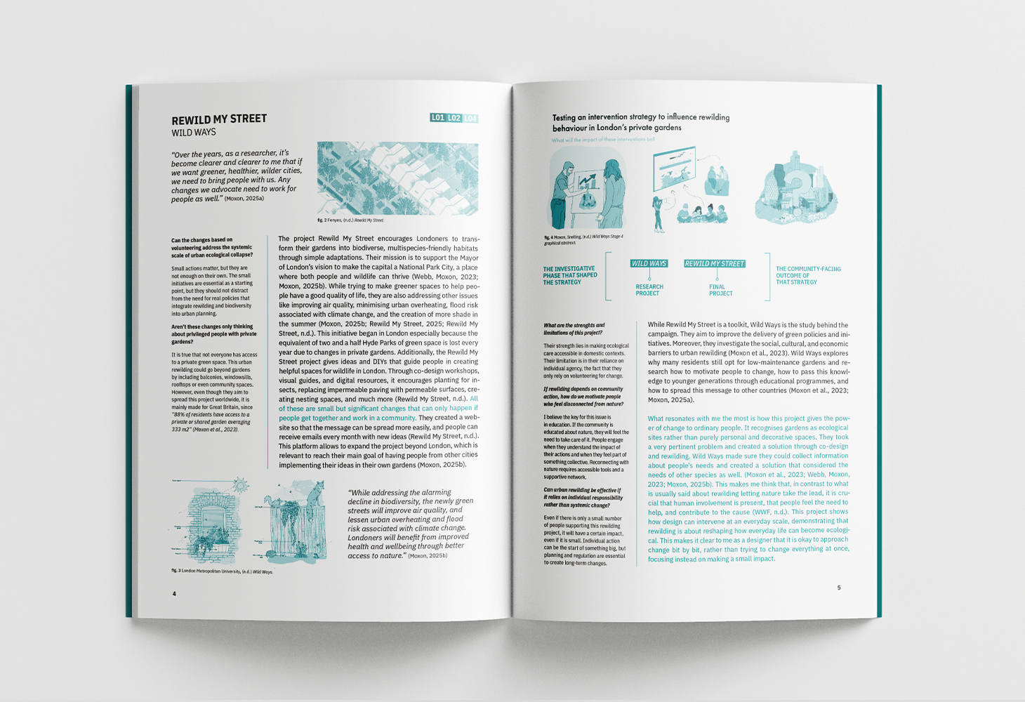Beyond Sustainability editorial spread overview